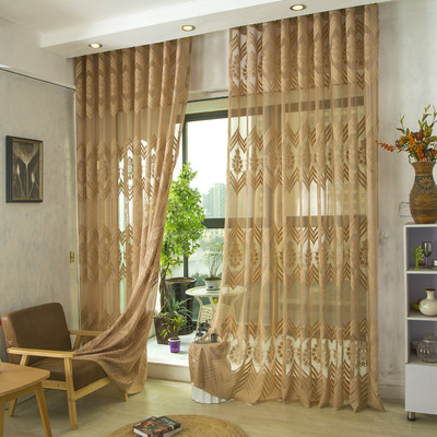 2017年新款高檔窗簾布藝面料成品提花窗紗 點(diǎn)亮家居空間的藝術(shù)品